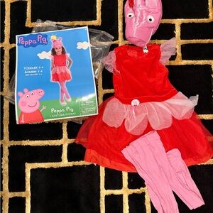 Peppa Pig Red and Pink Toddler 3T Costume Set